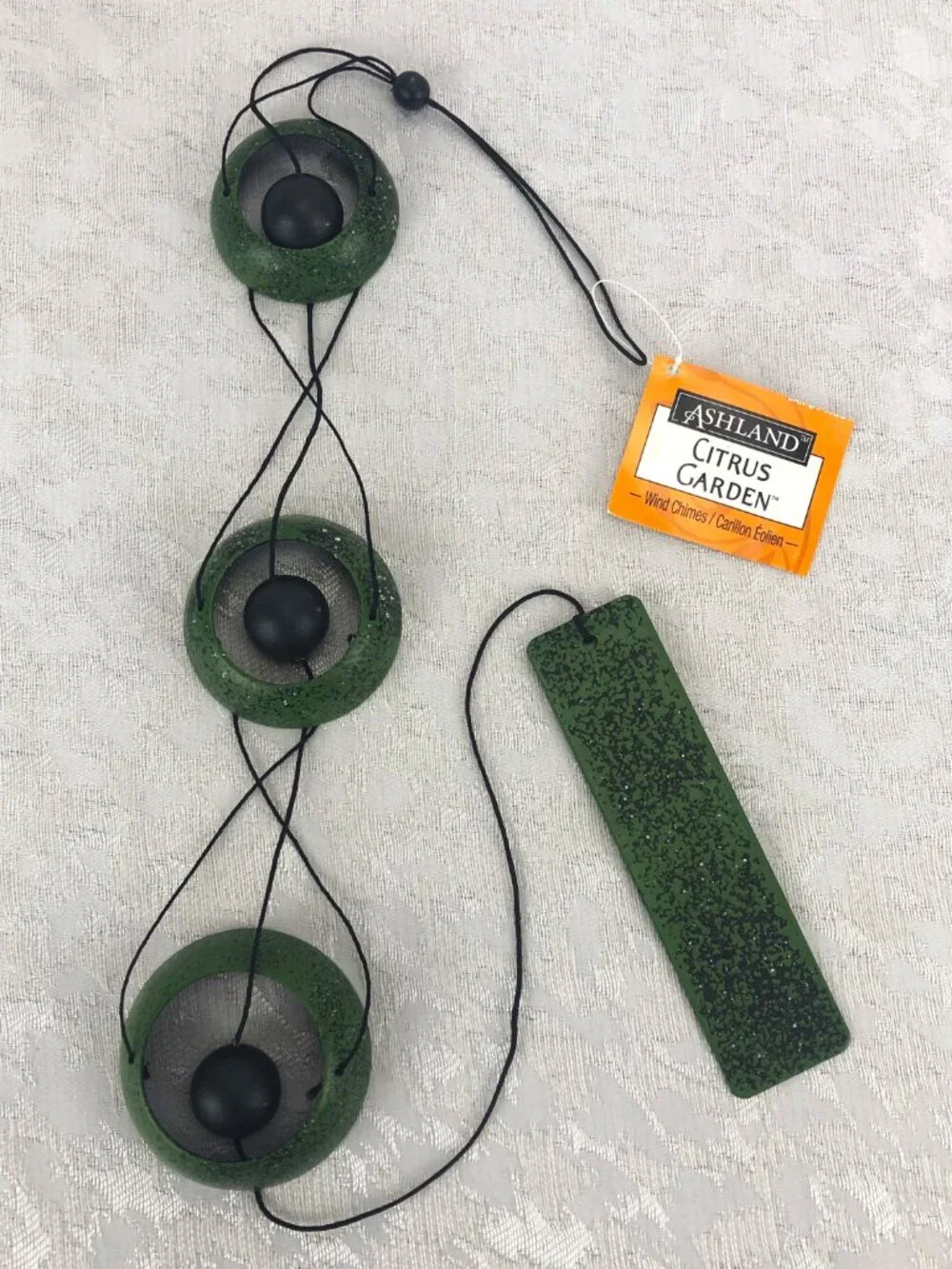 Ashland Citrus Garden Metal Wind Chimes Green & Black Indoor Outdoor NWT - Picture 2 of 10